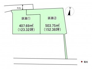 佐久市岩村田、土地の間取り画像です