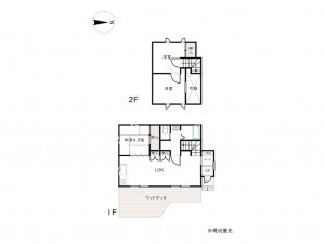 北佐久郡軽井沢町大字長倉、中古一戸建ての間取り画像です