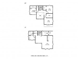 佐久市横根、中古一戸建ての間取り画像です