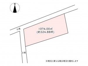 佐久市田口、土地の間取り画像です