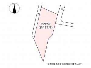 佐久市北川、土地の間取り画像です