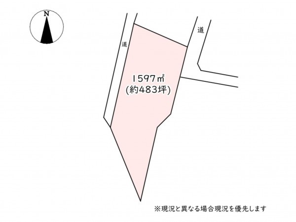 佐久市北川、土地の間取り画像です