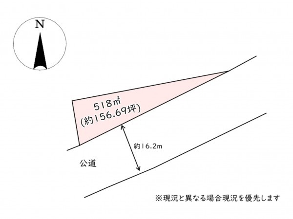 北佐久郡御代田町大字草越、土地の間取り画像です