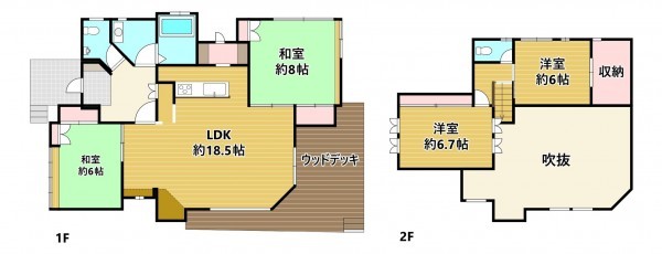 北佐久郡軽井沢町大字発地、中古一戸建ての間取り画像です