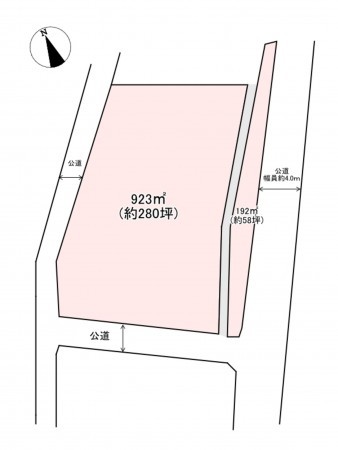 佐久市北川、土地の間取り画像です