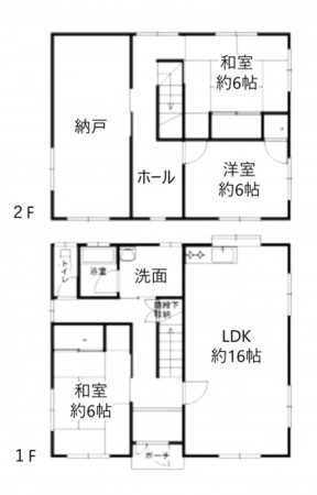 北佐久郡御代田町大字草越向原、中古一戸建ての間取り画像です