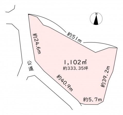 南佐久郡佐久穂町大字海瀬、土地の間取り画像です