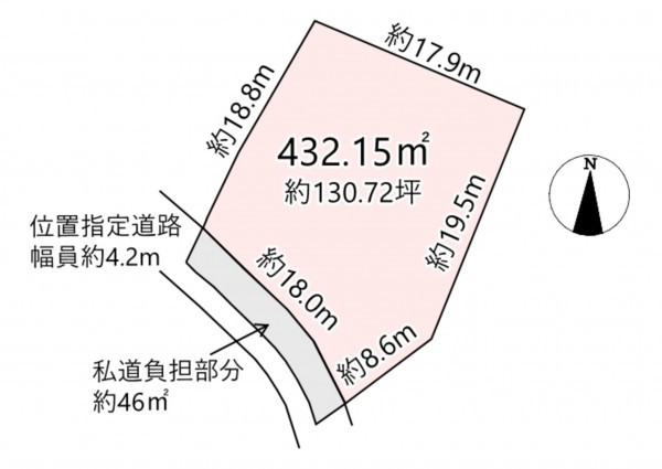 北佐久郡軽井沢町大字軽井沢、土地の間取り画像です