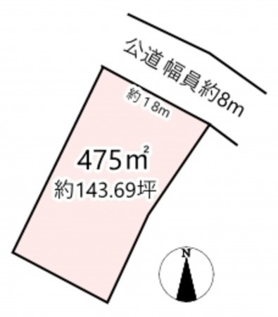 北佐久郡軽井沢町大字追分、土地の間取り画像です