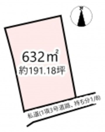 北佐久郡軽井沢町大字追分、土地の間取り画像です