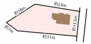 北佐久郡軽井沢町大字長倉、土地の間取り画像です