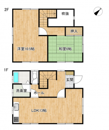 北佐久郡御代田町大字馬瀬口、中古一戸建ての間取り画像です