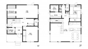 北佐久郡軽井沢町大字追分、新築一戸建ての間取り画像です