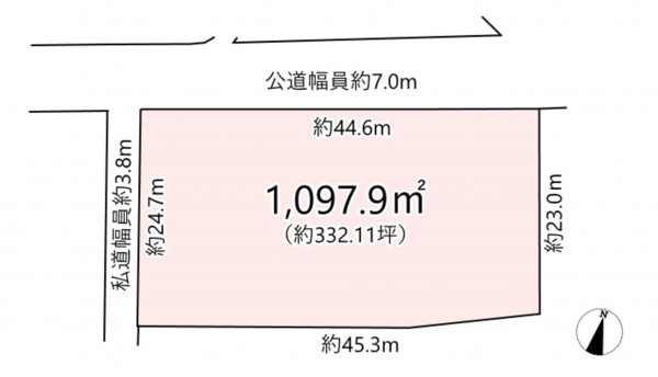 北佐久郡軽井沢町大字長倉、土地の間取り画像です