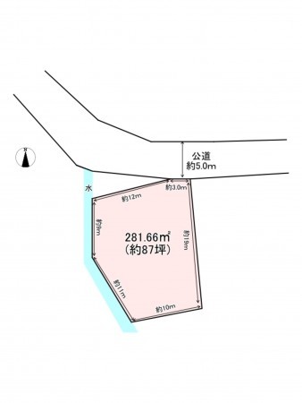 南佐久郡佐久穂町大字海瀬、土地の間取り画像です