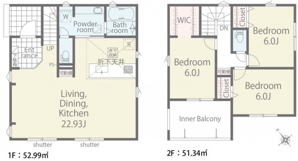 北佐久郡軽井沢町大字追分、新築一戸建ての間取り画像です