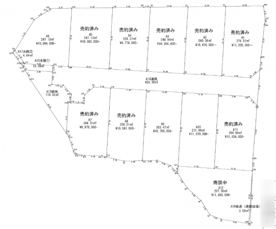 佐久市塚原、土地の間取り画像です