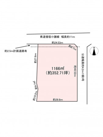北佐久郡御代田町、土地の間取り画像です