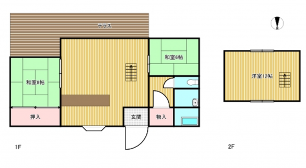 南佐久郡佐久穂町大字八郡、中古一戸建ての間取り画像です