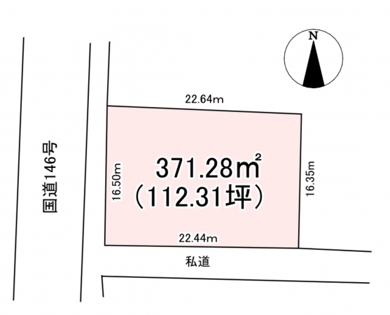 北佐久郡軽井沢町大字長倉、土地の間取り画像です