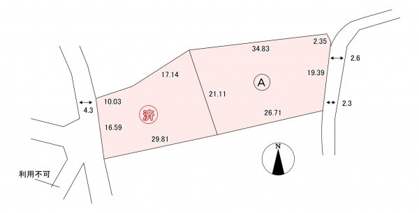 北佐久郡軽井沢町大字追分、土地の間取り画像です