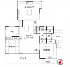 北佐久郡軽井沢町大字長倉、中古一戸建ての間取り画像です