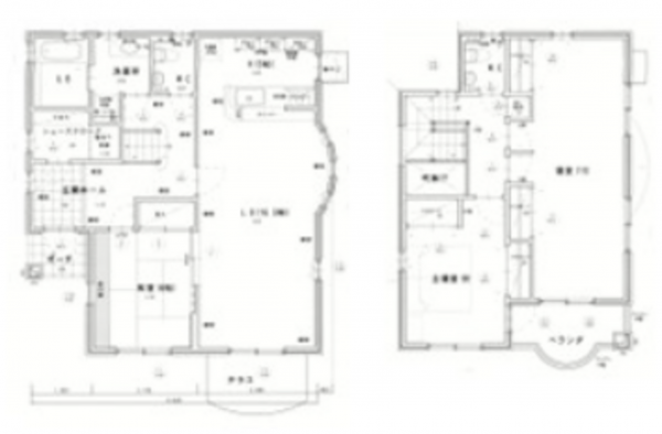 北佐久郡軽井沢町大字長倉、中古一戸建ての間取り画像です