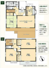 北佐久郡軽井沢町大字長倉、中古一戸建ての間取り画像です