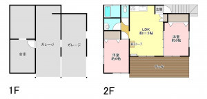 北佐久郡軽井沢町大字長倉、中古一戸建ての間取り画像です