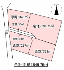 北佐久郡御代田町大字草越、土地の間取り画像です