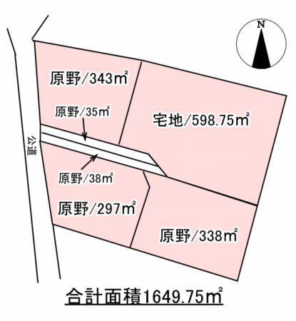 北佐久郡御代田町大字草越、土地の間取り画像です
