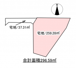 佐久市下越、土地の間取り画像です