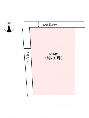 佐久市入澤、土地の間取り画像です