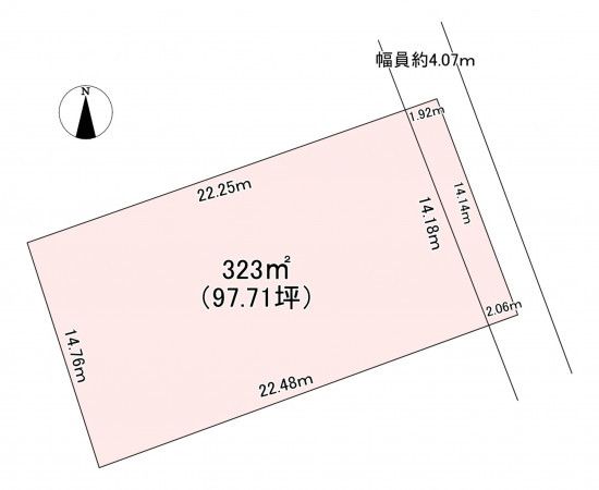 北佐久郡軽井沢町大字長倉、土地の間取り画像です