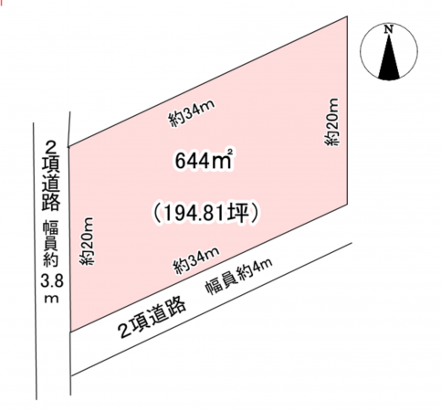 北佐久郡御代田町大字馬瀬口、土地の間取り画像です