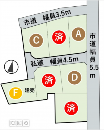 佐久市原、土地の間取り画像です