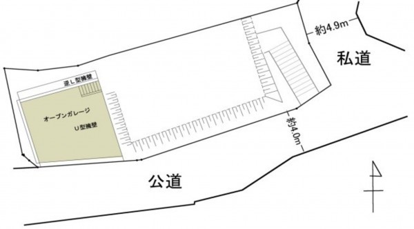 大津市湖城が丘、土地の間取り画像です