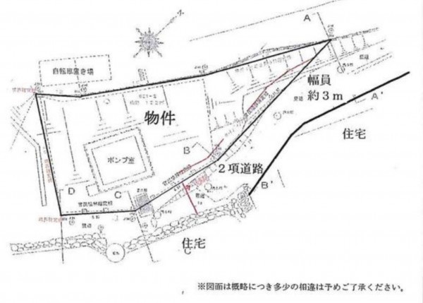 大津市本宮、土地の間取り画像です