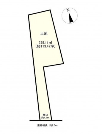 大津市大萱、土地の間取り画像です