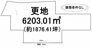 大津市雄琴、土地の間取り画像です