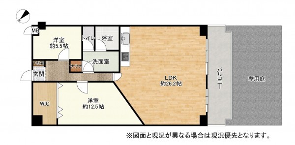 大津市今堅田、マンションの間取り画像です