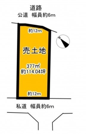 大津市雄琴、土地の間取り画像です