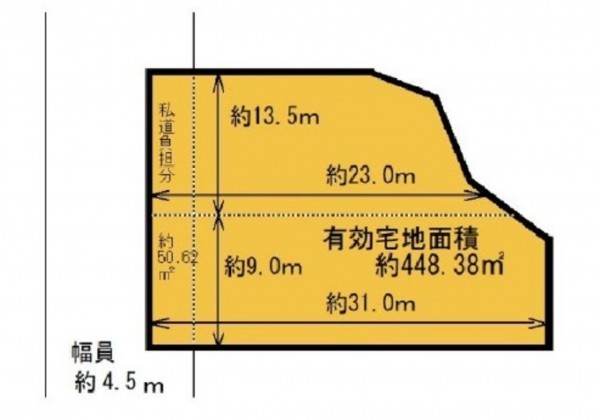 大津市仰木の里東、土地の間取り画像です