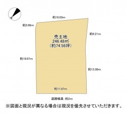 大津市富士見台、土地の間取り画像です