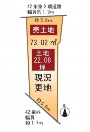 大津市膳所、土地の間取り画像です