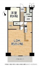 大津市真野、マンションの間取り画像です