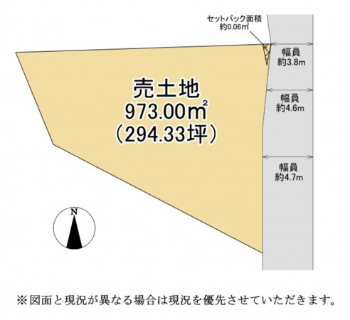 大津市本宮、土地の間取り画像です