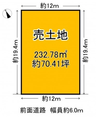 大津市雄琴北、土地の間取り画像です