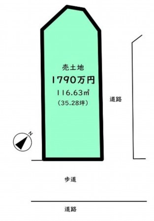 大津市大江、土地の間取り画像です