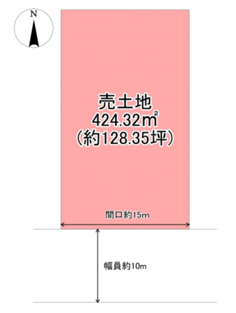 大津市丸の内町、土地の間取り画像です